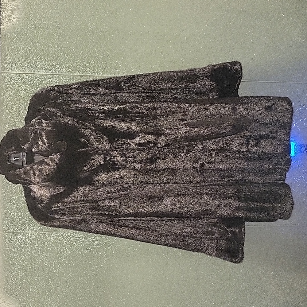 3/4 length mink coat/saks 5th Ave/black